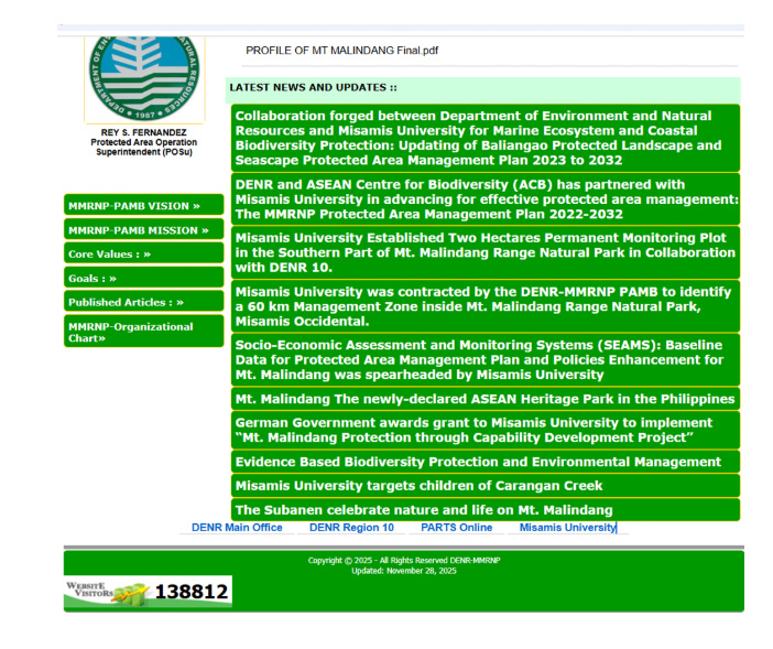 Misamis University Champions Biodiversity and Ecosystem Conservation in one of the ASEAN Heritage Parks in the Philippines